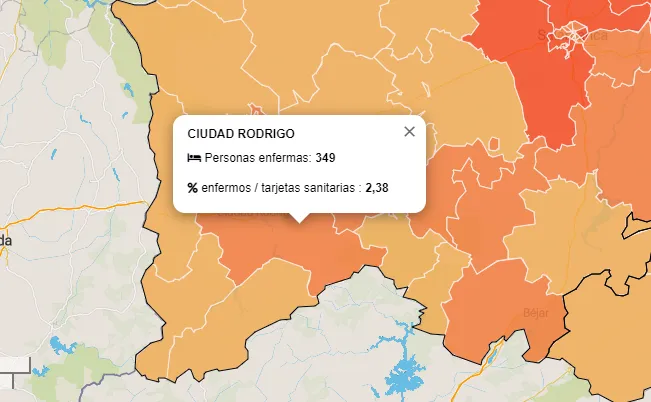 La Zona de Ciudad Rodrigo pasa en un día del máximo al mínimo de nuevos contagiados  