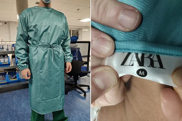 Las primeras batas de Zara llegan a los hospitales