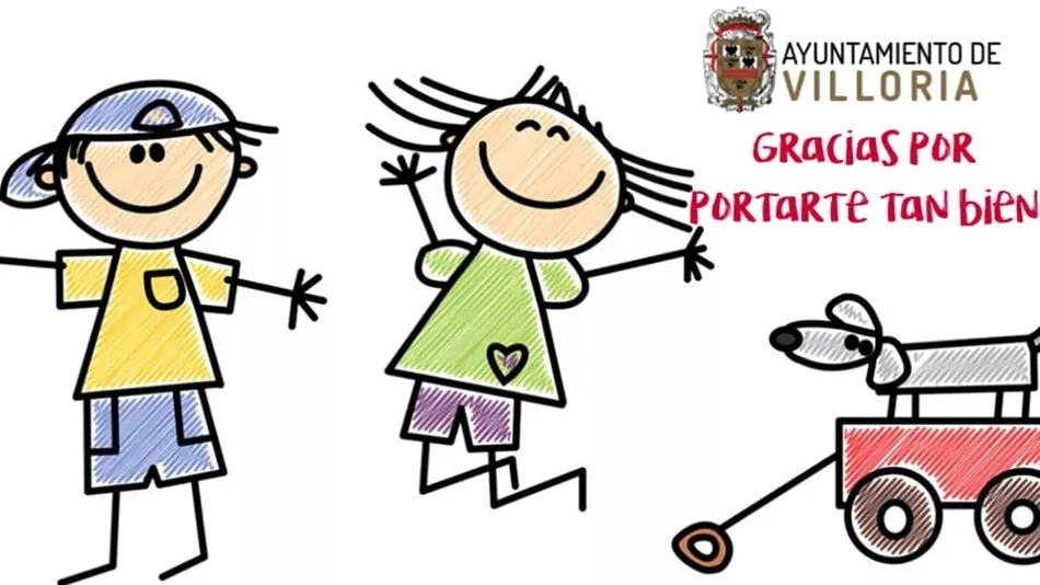 Agradecimiento del Ayuntamiento de Villoria a los niños.
