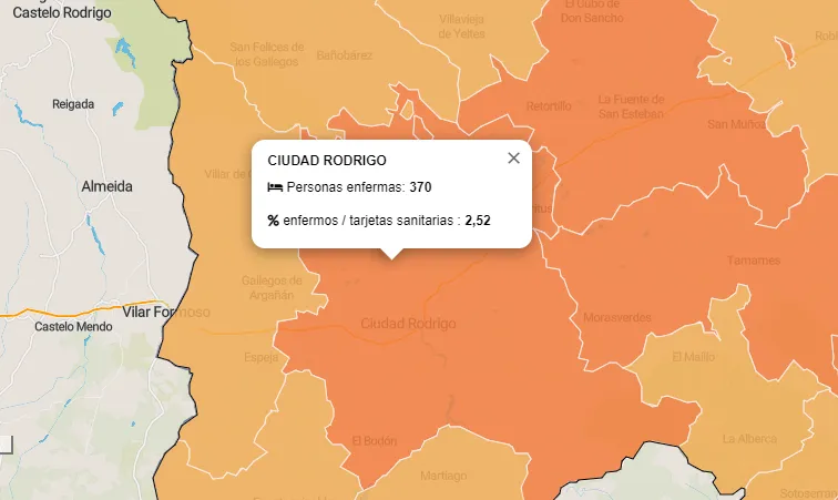 La Zona Básica de Salud de Ciudad Rodrigo alcanza los 370 infectados por coronavirus  