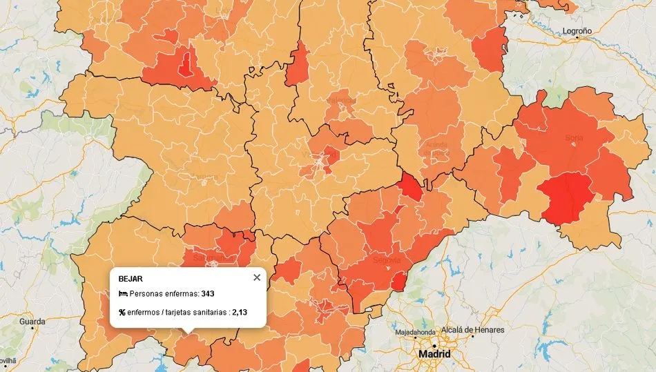 Datos oficiales de la Junta de Castilla y León