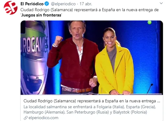 El curioso ‘empeño’ de ‘El Periódico’ en la participación de Ciudad Rodrigo en ‘Juegos ...