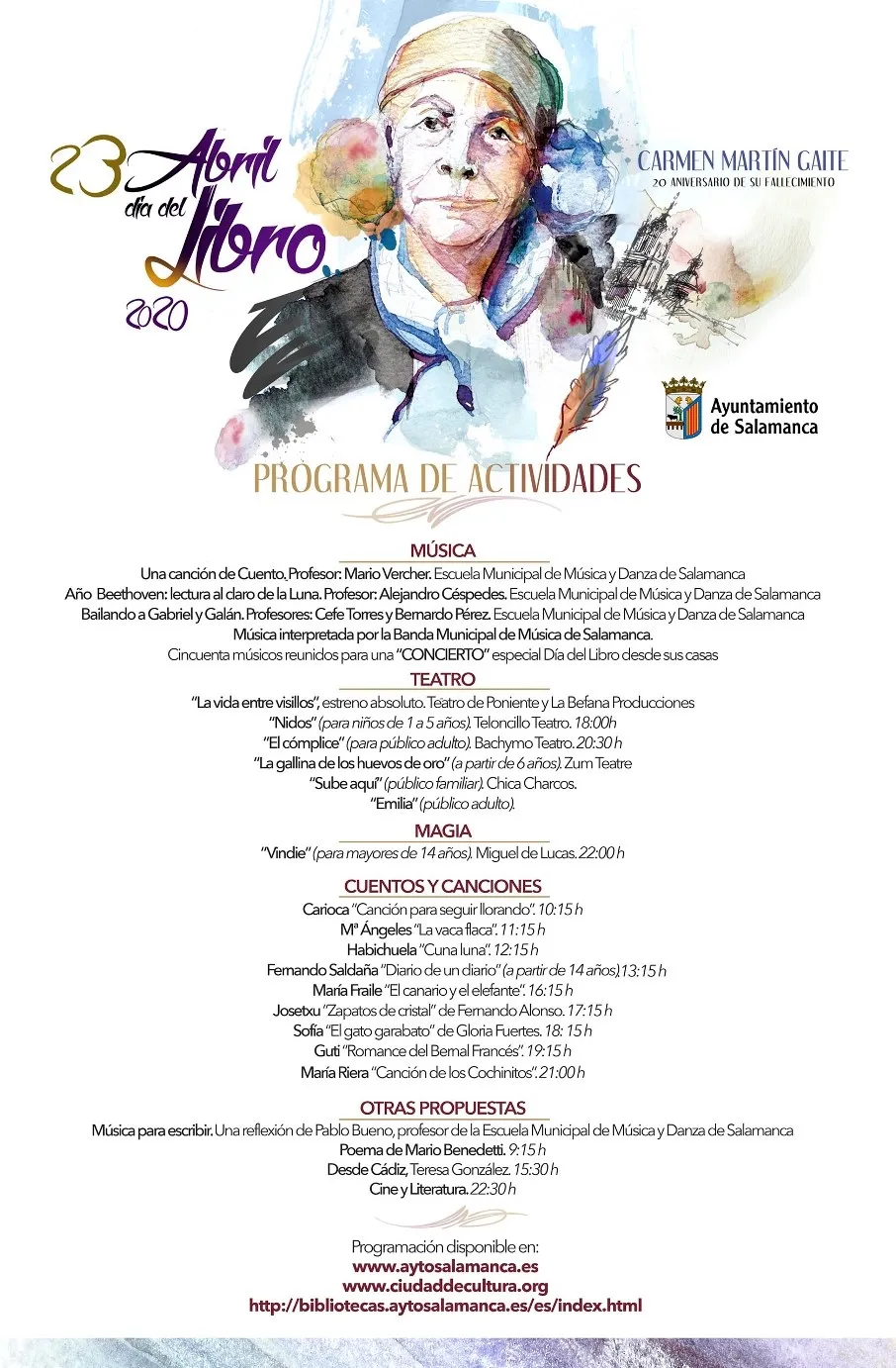 Foto 2 - El D&iacute;a del Libro se celebrar&aacute; de manera virtual en Salamanca con m&uacute;sica, teatro, magia, poes&iacute;a...