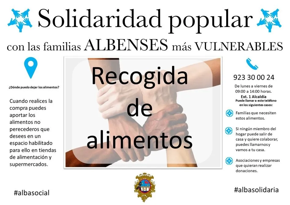 El Ayuntamiento promueve una campaña solidaria de recogida de alimentos