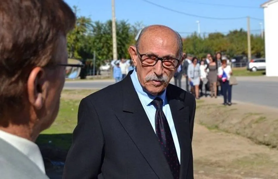 Agustín Salgado en el homenaje que recibía en su pueblo natal, Arabayona de Mógica, en octubre de 2016. Foto de Marta Martín Sánchez