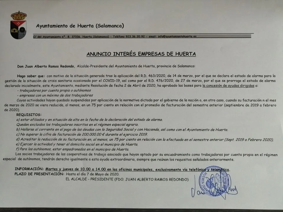 Foto 2 - Ayudas dirigidas a trabajadores por cuenta propia, aut&oacute;nomos y empresas peque&ntilde;as  