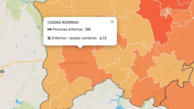 La Zona de Ciudad Rodrigo vuelve a concentrar el nuevo incremento de contagiados  