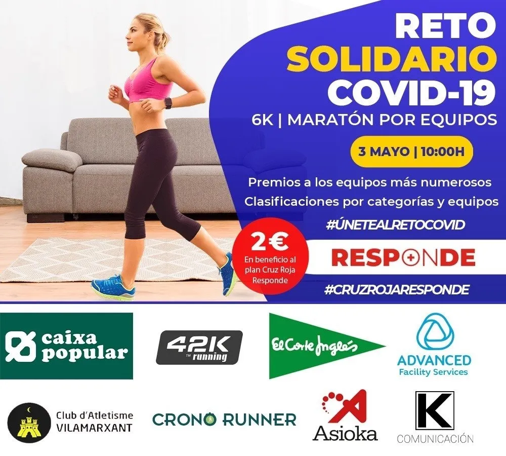 Foto 2 - Un marat&oacute;n solidario anima a correr seis kil&oacute;metros en casa