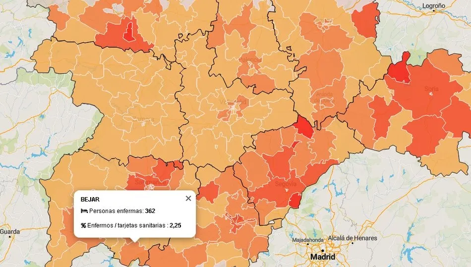 Datos oficiales de la Junta de Castilla y León