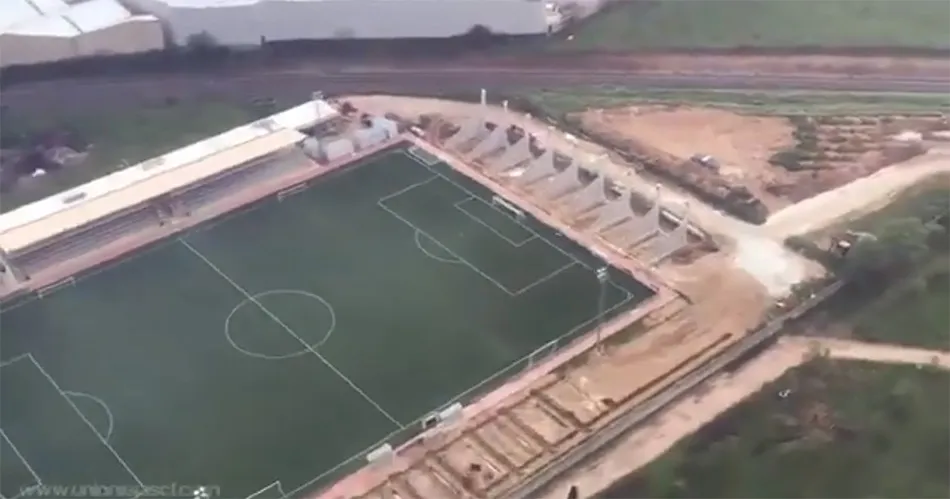 Estado de las obras de construcción de las nuevas gradas del Reina Sofía en Salamanca