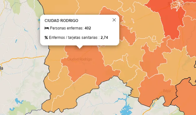 Sólo 1 nuevo contagiado entre las 7 zonas que abarcan la comarca de Ciudad Rodrigo  