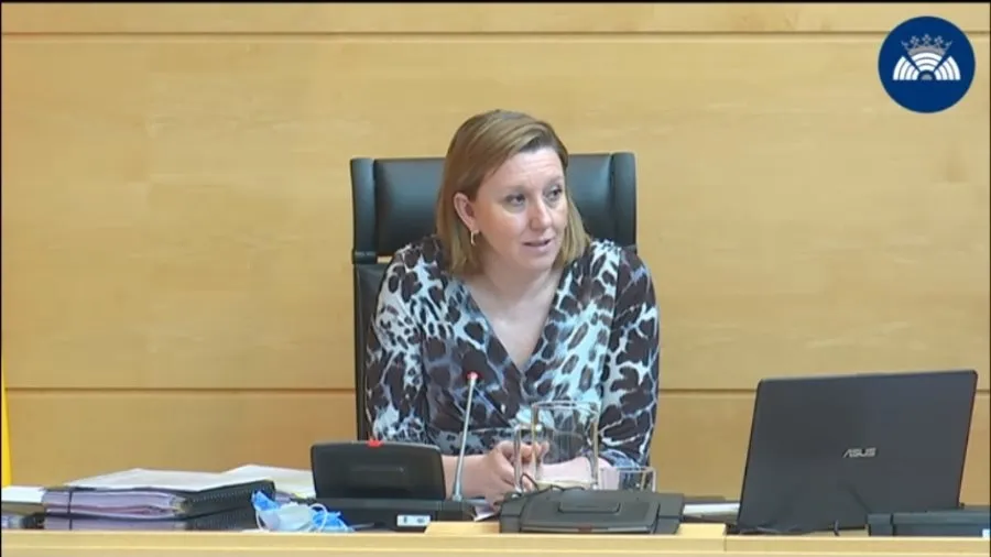 Comparecencia en las Cortes de la consejera de Familia e Igualdad de Oportunidades de Castilla y León, Isabel Blanco Llamas