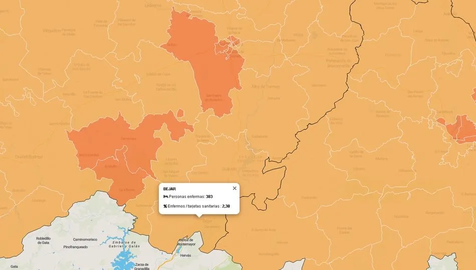 Siete nuevos casos de infección por COVID-19 en la zona de salud de Béjar
