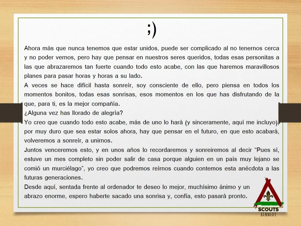 Foto 5 - Los Escultas del Grupo Scout escriben cartas a los trabajadores m&aacute;s activos durante estas semanas  