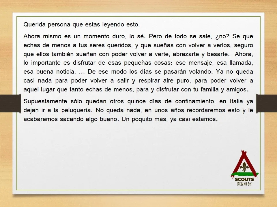 Foto 6 - Los Escultas del Grupo Scout escriben cartas a los trabajadores m&aacute;s activos durante estas semanas  