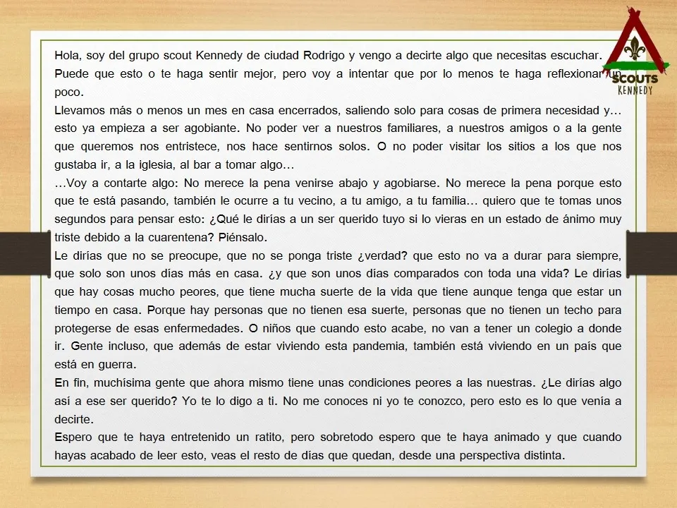 Foto 2 - Los Escultas del Grupo Scout escriben cartas a los trabajadores m&aacute;s activos durante estas semanas  