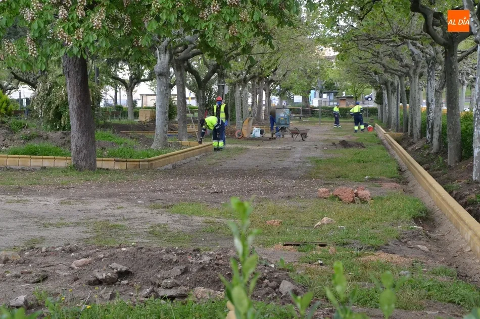 Foto 8 - Ultimada la colocaci&oacute;n de bordillos en el lateral en reforma del Parque de La Glorieta  