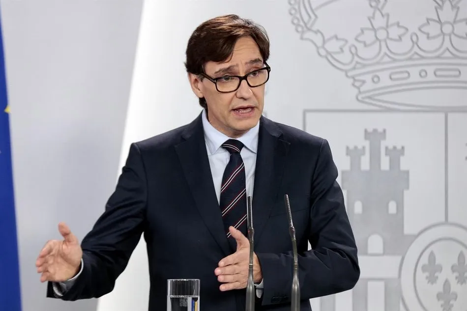 El ministro de Sanidad, Salvador Illa, durante una rueda de prensa en Madrid (España) a 29 de abril de 2020. - Moncloa