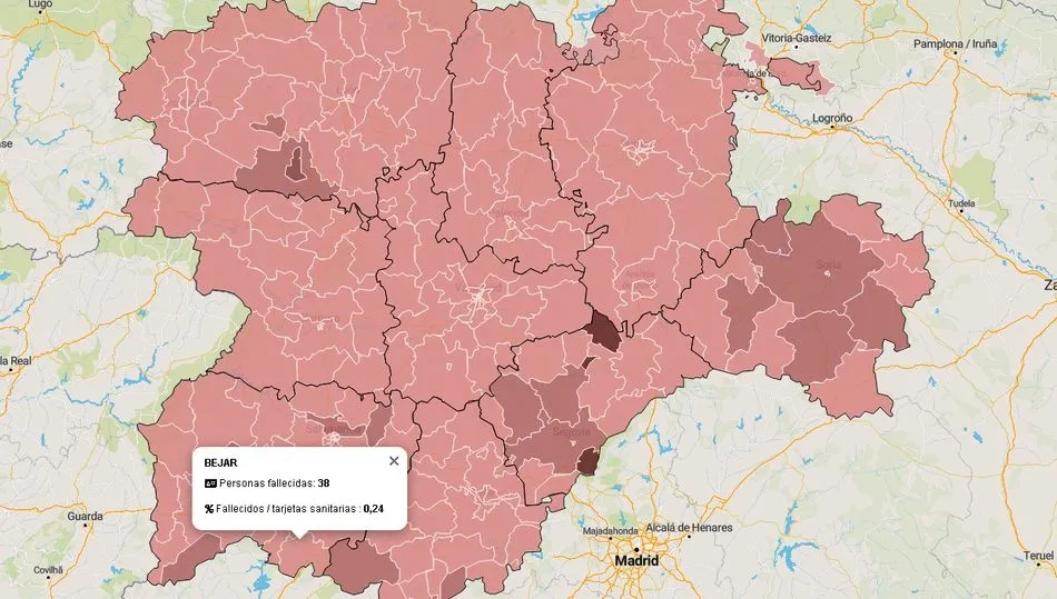 Datos oficiales facilitados por la Junta de Castilla y León