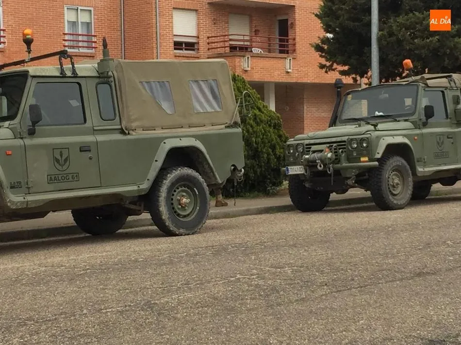 Foto 6 - Efectivos del Ej&eacute;rcito de Tierra desinfectan varias zonas de Vitigudino  