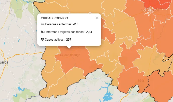 Las Zonas de Ciudad Rodrigo, La Fuente y Tamames suman un nuevo caso de coronavirus cada una  