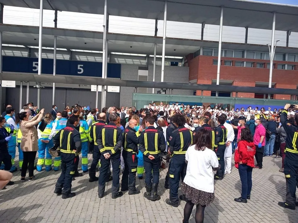 Acto de clausura del hospital de Ifema, en Madrid (España) a 1 de mayo de 2020. - EUROPA PRESS