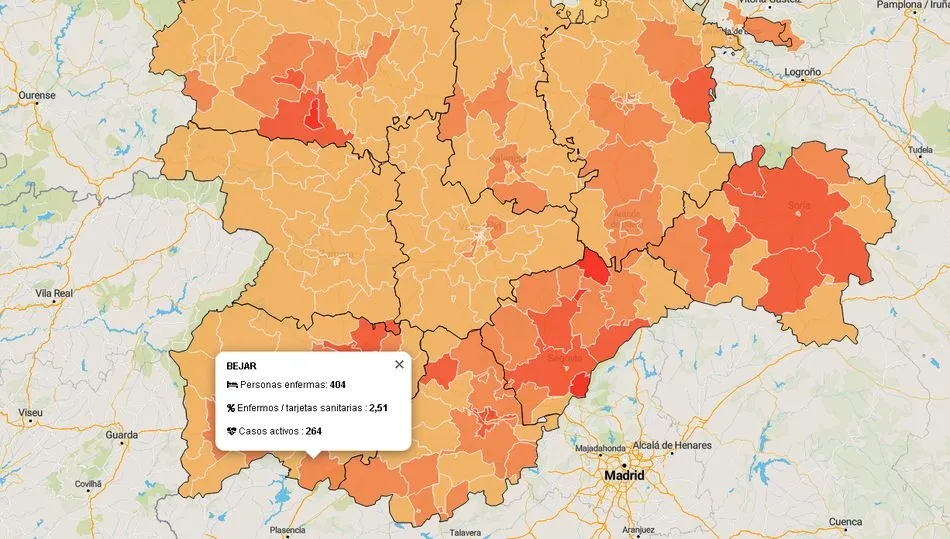 Datos oficiales facilitados por la Junta de Castilla y León