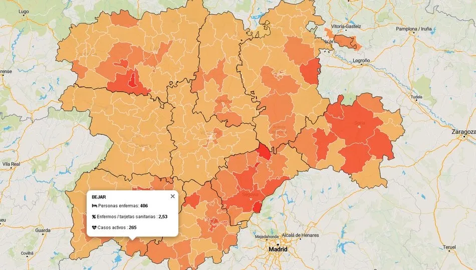 Datos oficiales facilitados por la Junta de Castilla y León