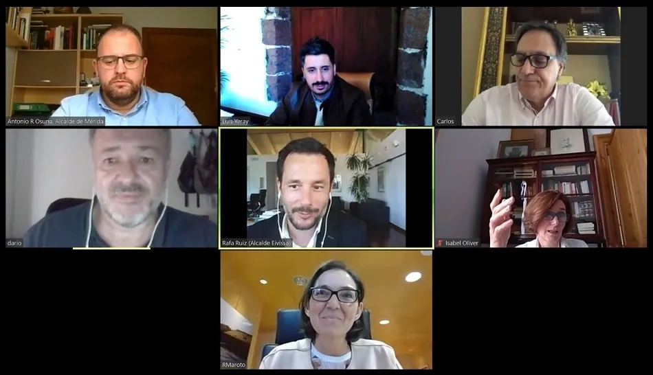 Reunión telemática de la Comisión Ejecutiva del Grupo de Ciudades Patrimonio de la Humanidad con la ministra Reyes Maroto