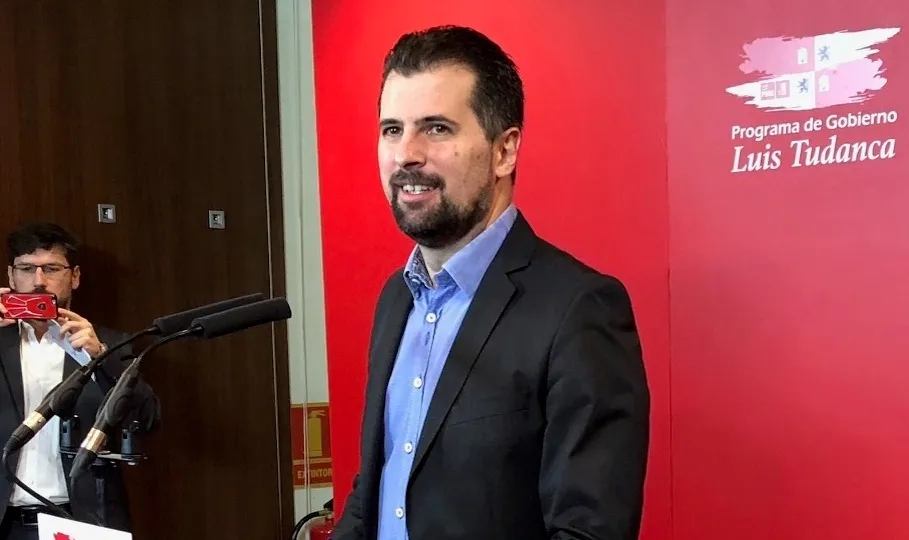 El secretario general del PSOECyL, Luis Tudanca, en una intervención anterior. Foto EP