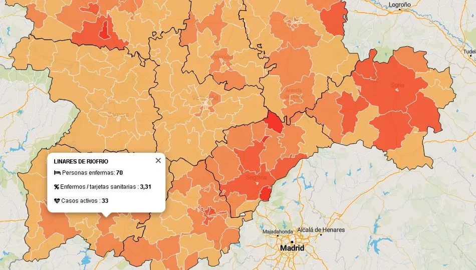 Datos oficiales facilitados por la Junta de Castilla y León