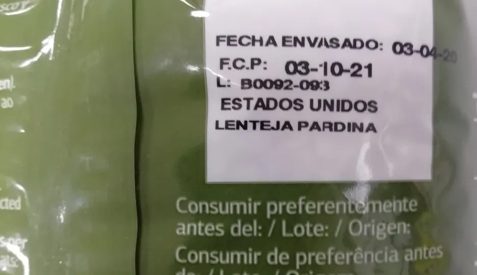 Foto 2 - UPA denuncia la venta en Dia de lentejas procedentes de EEUU con el marchamo de origen de Espa&ntilde;a