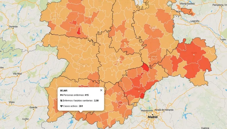 Datos oficiales facilitados por la Junta de Castilla y León