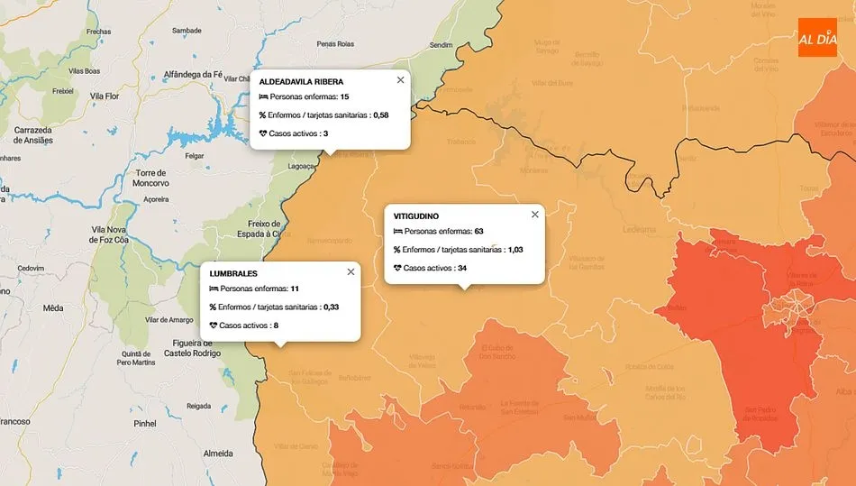 El número de contagios baja en la última semana, pero aún todas las ZBS tienen casos activos / INFOGRAFÍA: JCYL