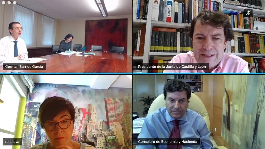 Mañueco ha mantenido este miércoles una reunión por videoconferencia con responsables de Ilunion