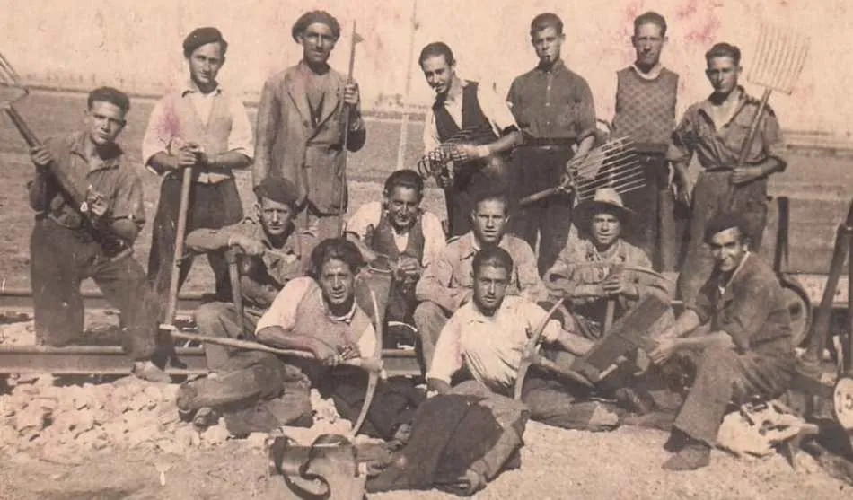 La construcción del ferrocarril en El Pedroso de Armuña
