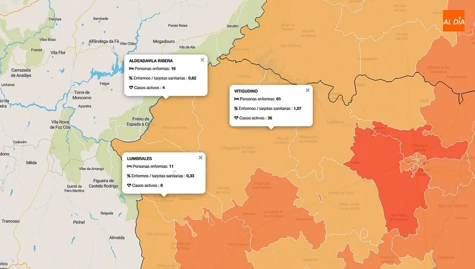 Arribes pasa de 45 a 48 casos activos de coronavirus a 7 de mayo / INFOGRAFÍA: JCYL