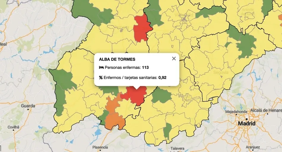 La comarca de Alba registra la cifra más alta de enfermos por coronavirus de la provincia en...
