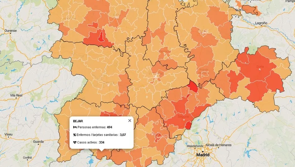 Datos oficiales facilitados por la Junta de Castilla y León