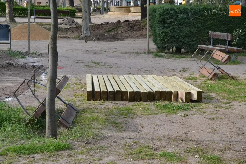 Foto 5 - Retirada otra hilera de arbustos de La Glorieta para dar cabida a la nueva pista de petanca  