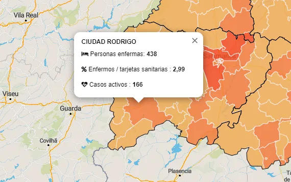 Nuevo desplome del número de casos activos en la Zona Básica de Ciudad Rodrigo