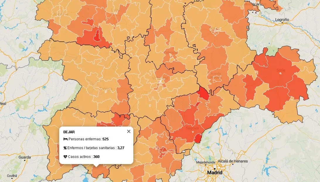 Datos oficiales facilitados por la Junta de Castilla y León