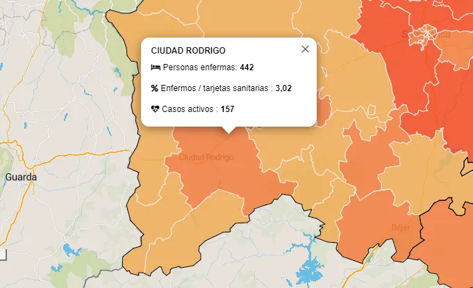 La Zona de Ciudad Rodrigo suma 4 contagiados más, aunque vuelve a bajar el número de casos...
