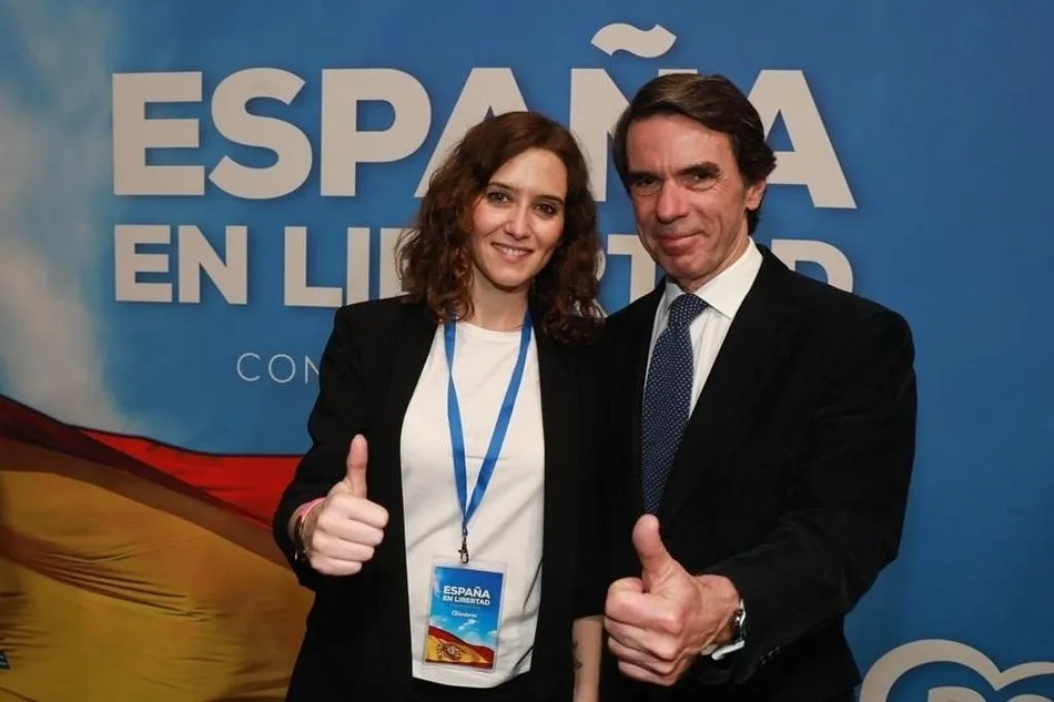 Isabel Díaz Ayuso y José María Aznar en la Convención Nacional PP - PP DE MADRID - Archivo