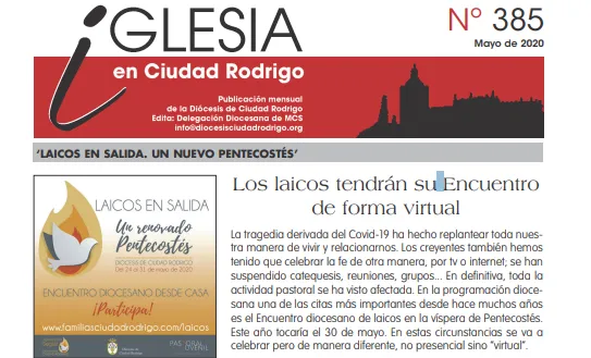 La Diócesis pública de forma digital el número de mayo de ‘Iglesia en Ciudad Rodrigo’  