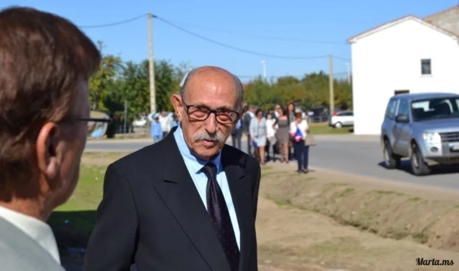 Imagen de archivo de Agustín Salgado, en un acto en Arabayona de Mógica. Foto de Marta Martín Sánchez