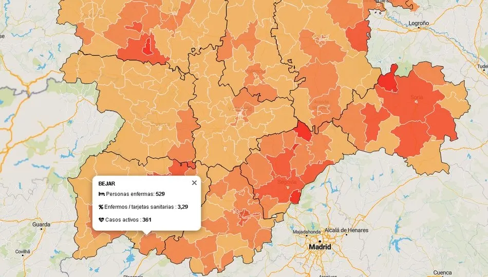 Datos oficiales facilitados por la Junta de Castilla y León