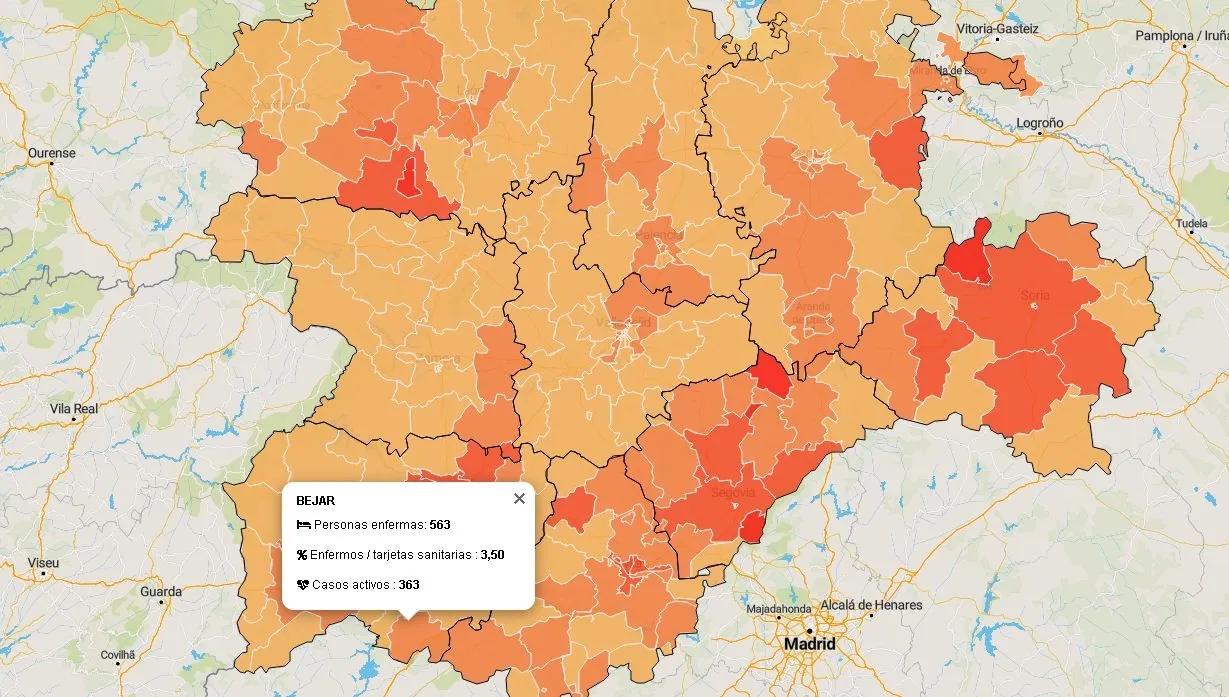 Datos oficiales facilitados por la Junta de Castilla y León