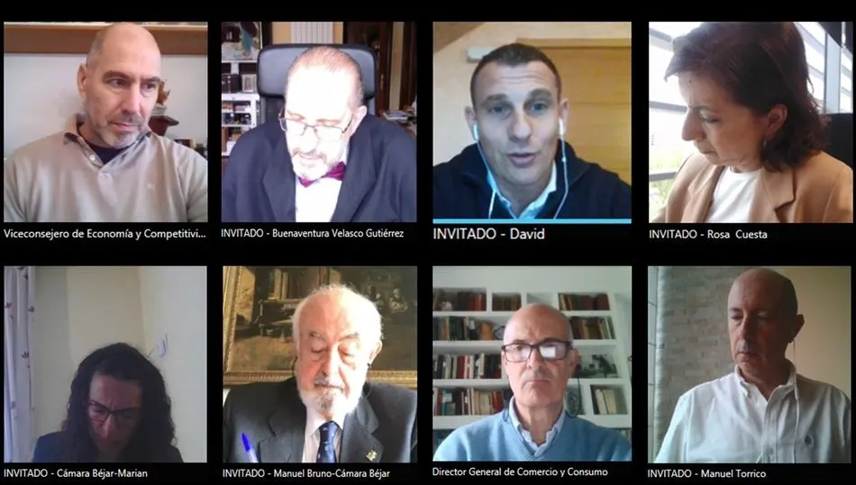 Reunión telemática de la Cámara de Comercio de Béjar con responsables de la Junta de Castilla y León