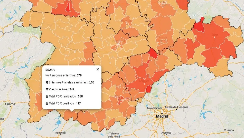 Datos oficiales facilitados por la Junta de Castilla y León